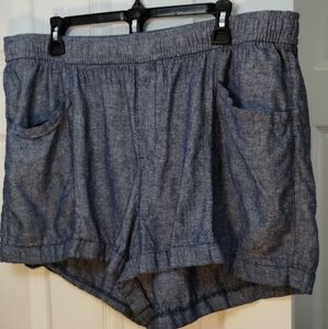 Old Navy Blue High Rise Linen Blend
